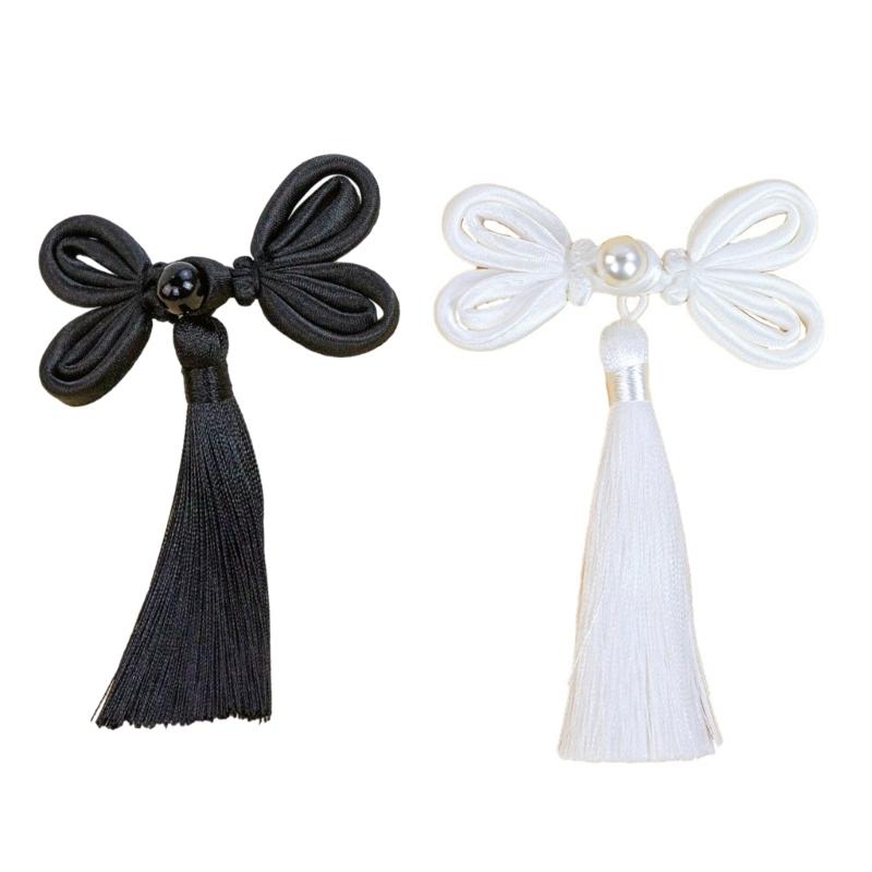 Butterfly Fringe Shape Chinese Cheongsam Knot Button Closure Ribbon Fastener Costume Tang Shirt Suit DIY Sewing Craft