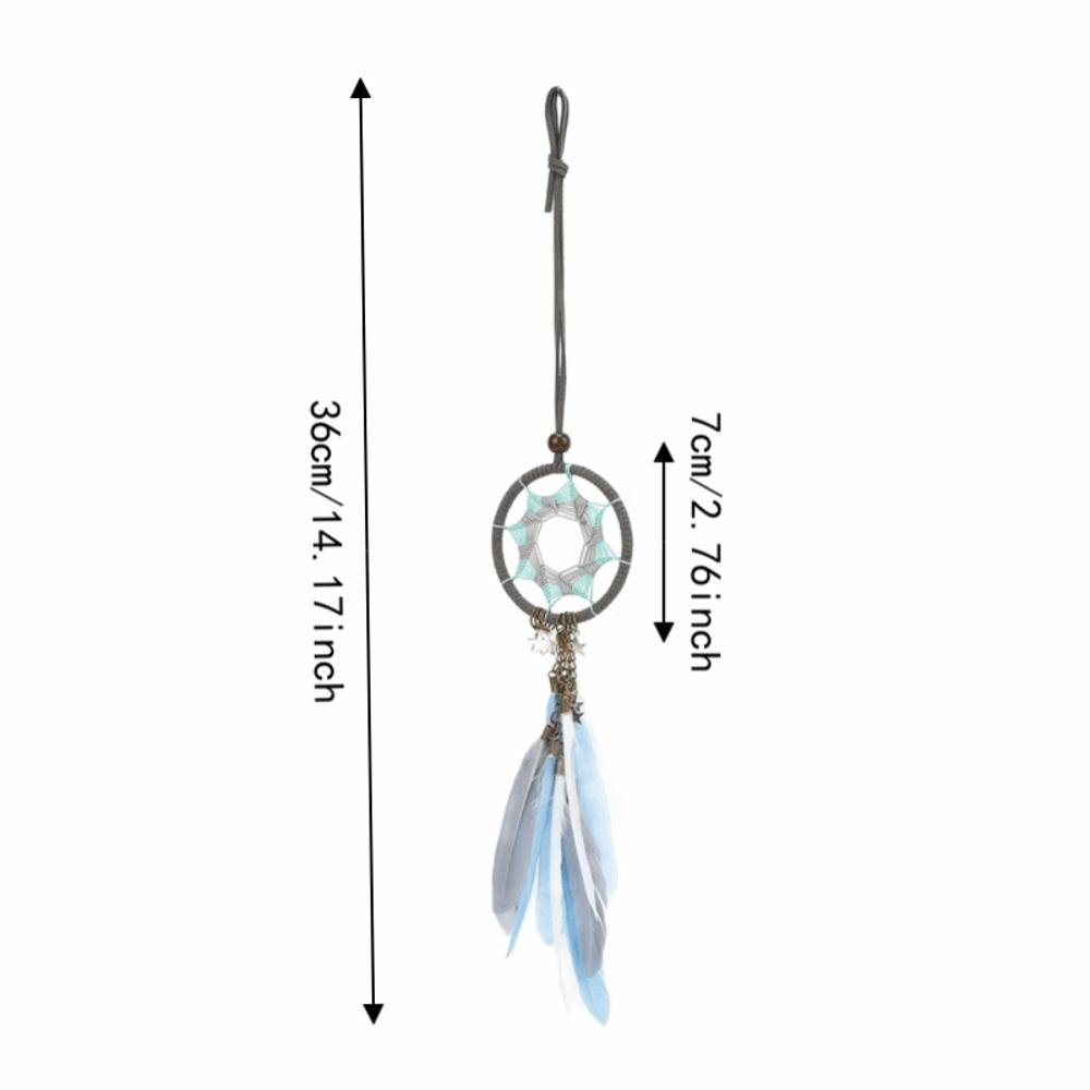 1pcs Handmade Car Hanging Decor Small Size Feather Dream Catcher Dream Catcher Pendant Home Decor