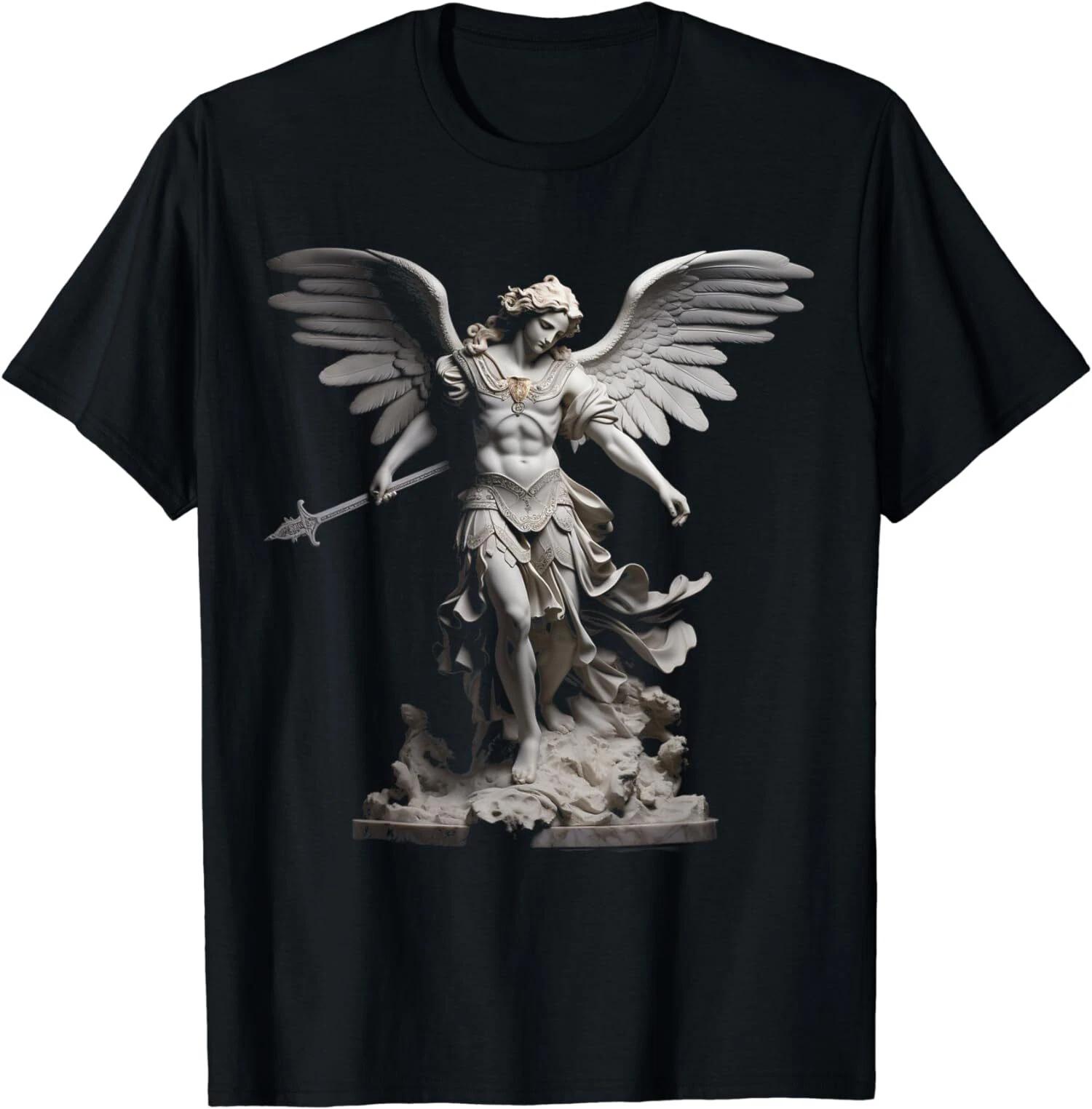 Saint Michael The Archangel Angelic Sculpture Angel Statue T-Shirt XXXXL