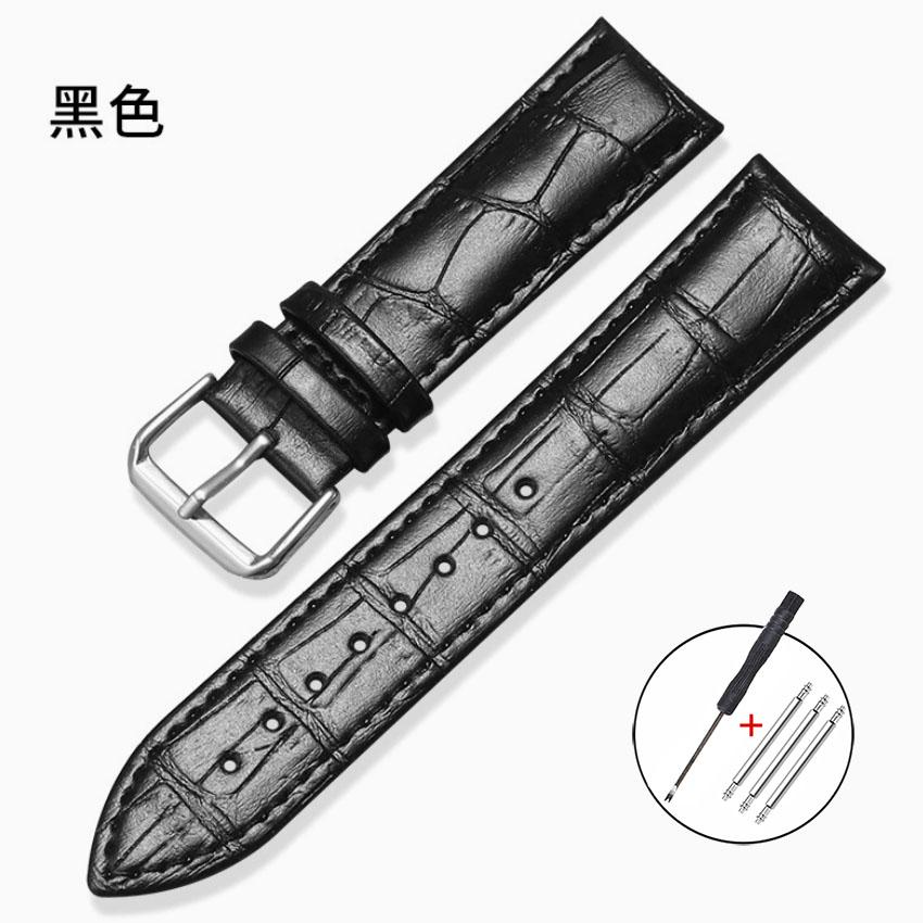 Genuine Leather Watch Strap Soft Business Wristwatch Band 12/14/16/18/19/20/21/22/24mm Universal Bracelet Belt with Pin Buckle