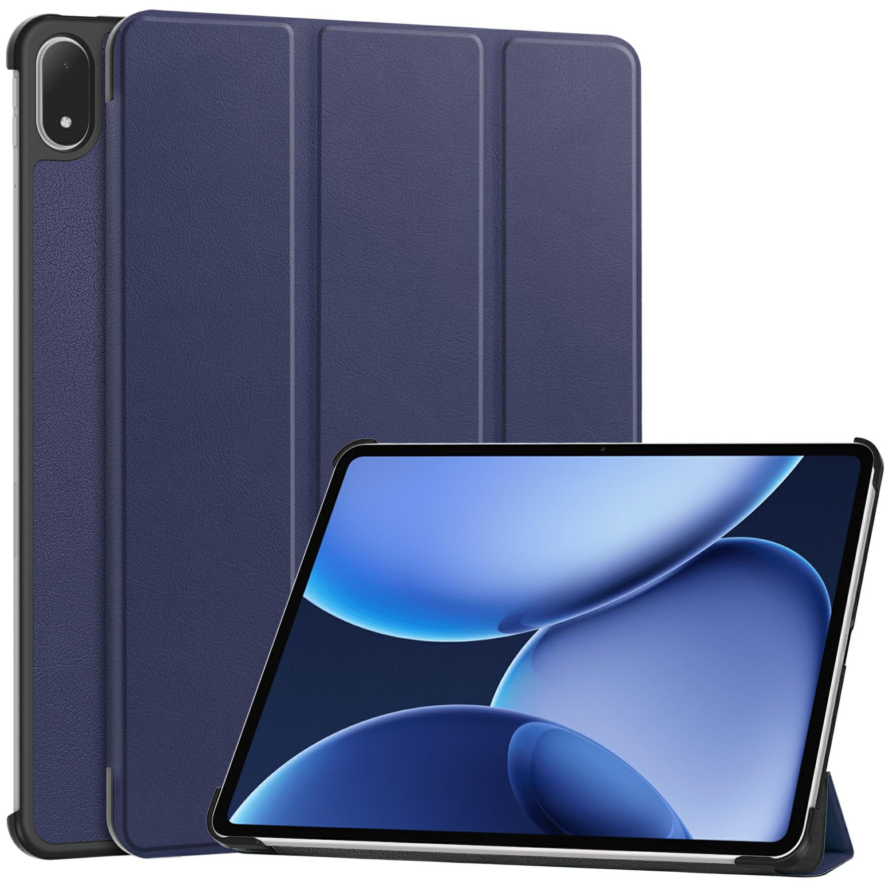 

Для Oppo Pad 4 Pro/OnePlus Pad 3/Pad 2 Pro Чехол Противоударный Кожаный Чехол-подставка для планшета Blue