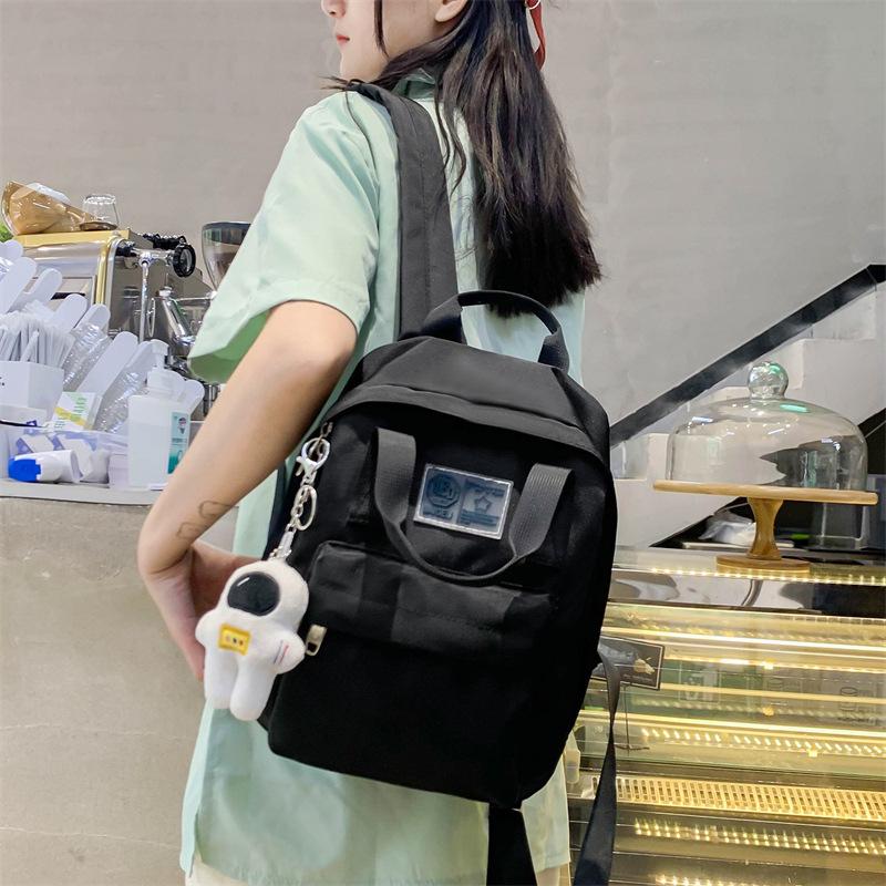 Girls casual small backpack Korean version of Harajuku high school female middle school student ins Japanese contrasting color backpack female