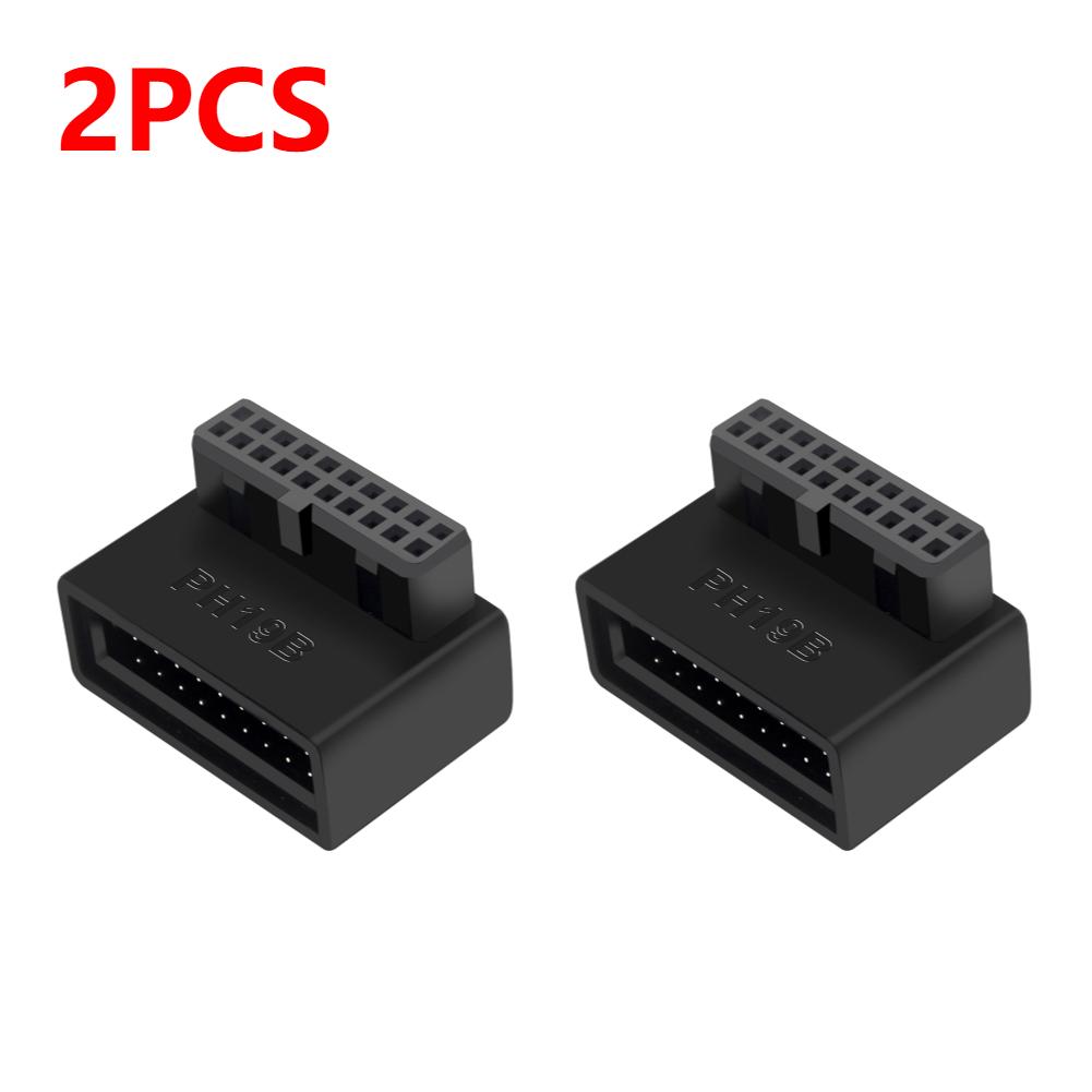 1-5PCS Desktop Computer Motherboard USB 3.0 Connection Adapter 19p 20p Vertical Plug Needle 90° Turn Installed Steering Elbow
