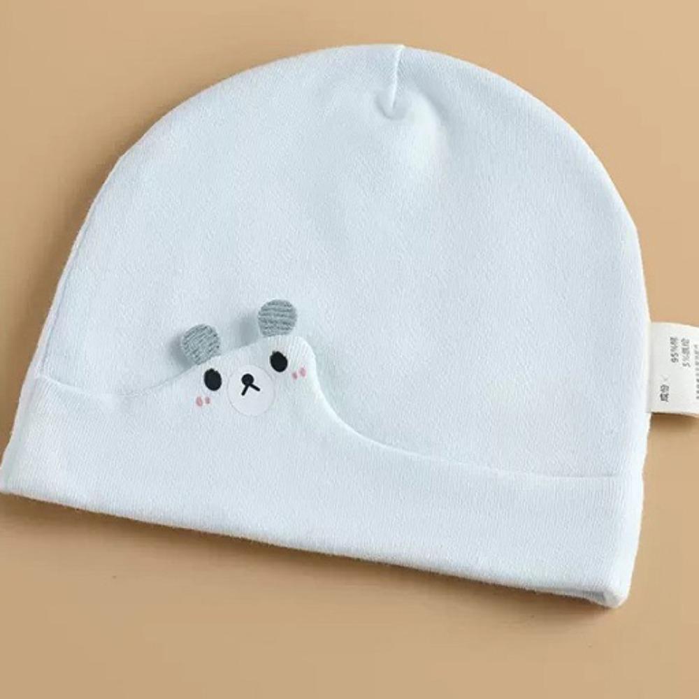 0-3 Months Baby Fetal Cap Print Infants Beanie Cap Windproof Newborn Hats  Autumn