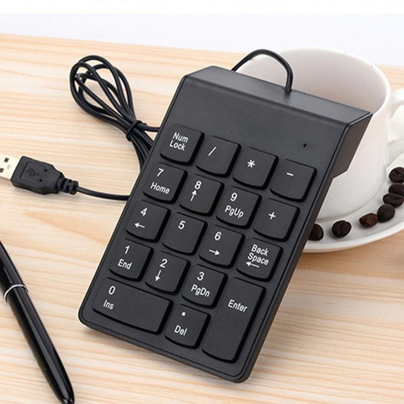 USB Corded Keyboard Numeric Keypad For Fast Accurate Typing For Laptop PC Desktop Notebook for Programmers And Gamers