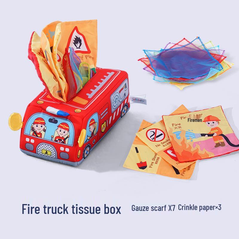Jollybaby Tissue Box Pulling Toy: Early Education & Grasp Training for Babies 3+ Months