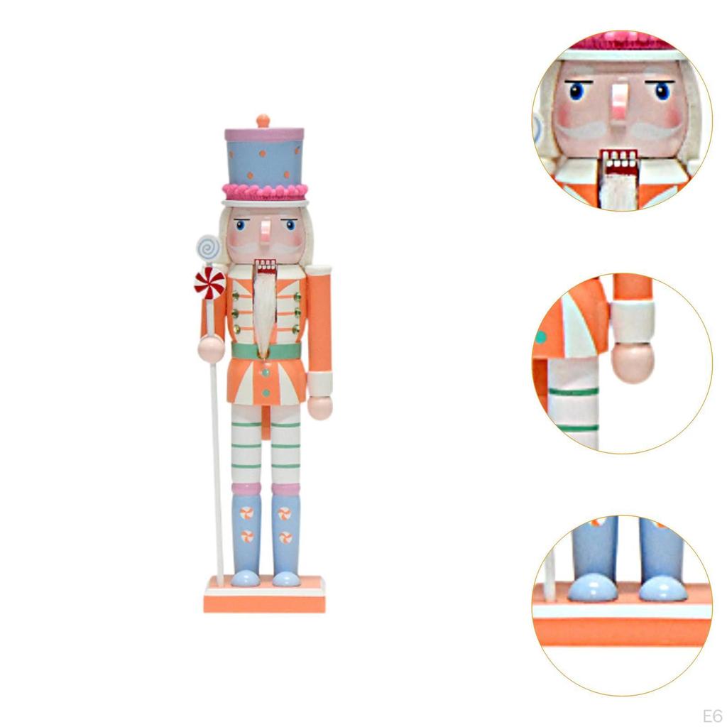 Nutcracker Ornaments Christmas Photo Props Painted Decorative Traditional Desktop Decor