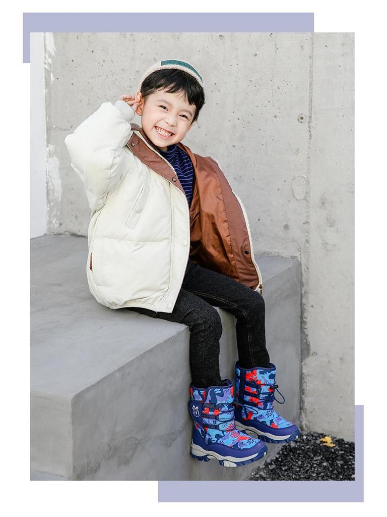 Bobodou Girls' High-Top Snow Boots - Non-Slip, Velvet-Lined, Thickened Winter Cotton Shoes 2025