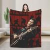 Retro The King E-Elvis Presley Blanket Decorative Flannel Bedding Throws For Couch Chair Soft Design Quality Bedspread Gift