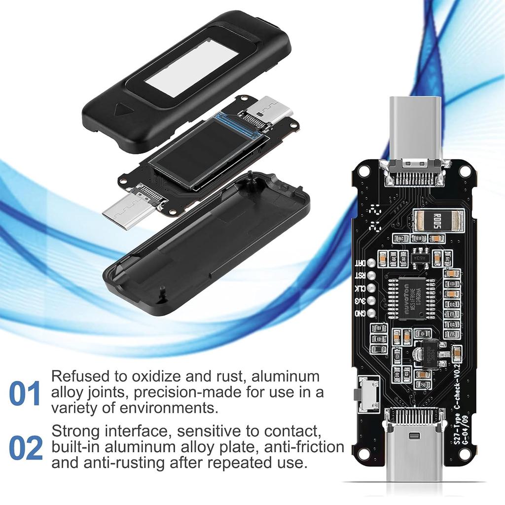 USB Tester Type-C Voltmeter Voltage Current Tester Power Meter Multimeter Ammeter Type C USB Charger Tester Color Display Capacity Voltage Current