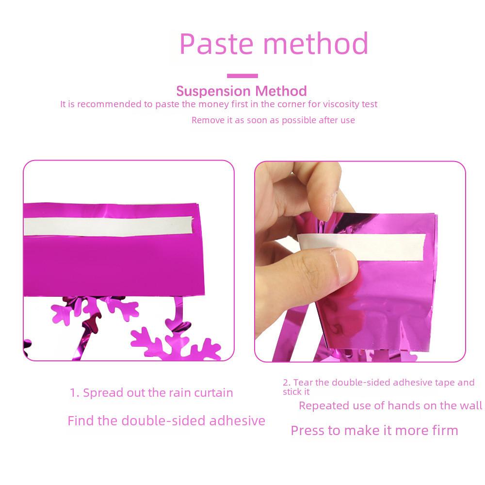 Eyecatching Meter 2 Snowflake Rain Curtain Available In Multiple Festive Colors