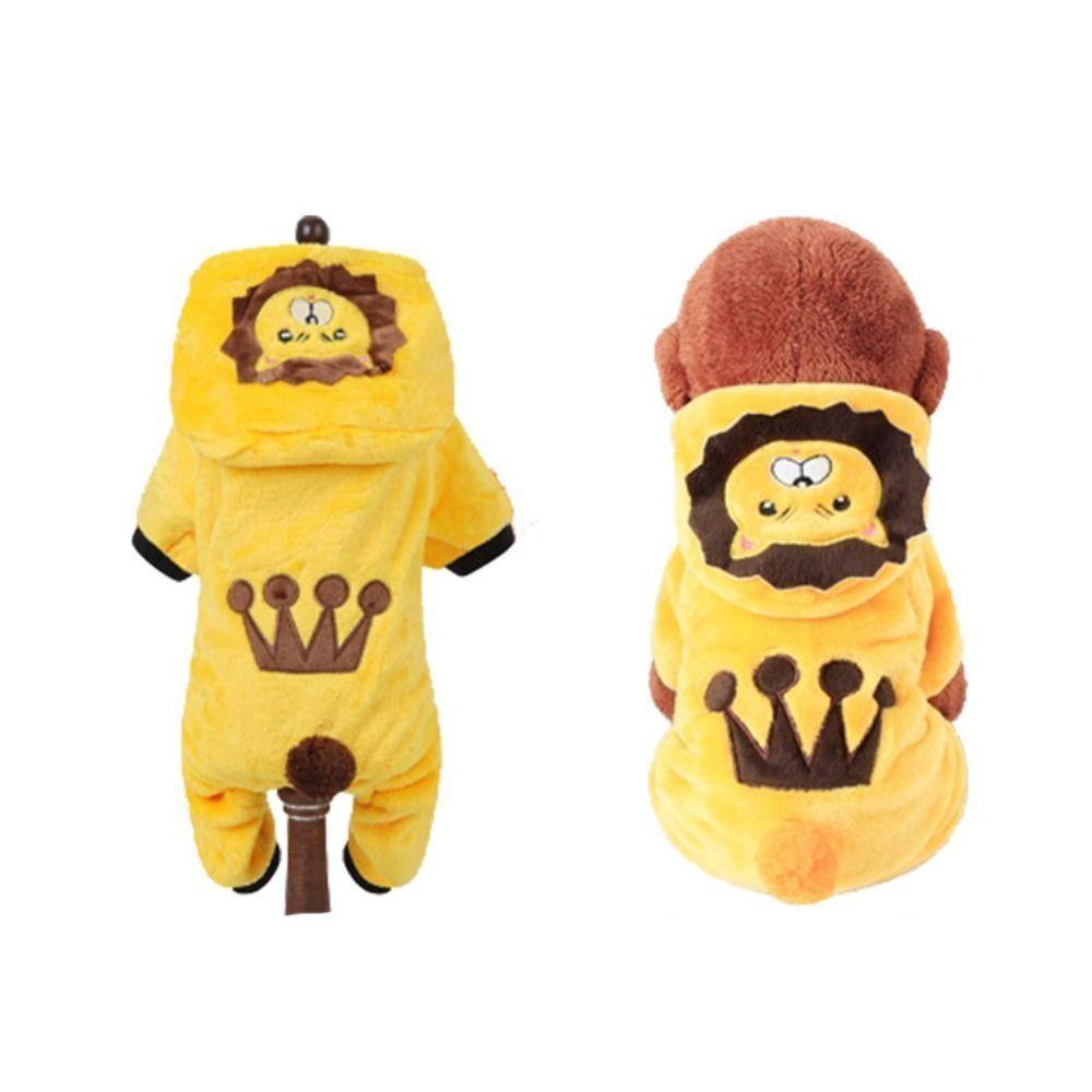 Warm Hoodies Puppy Clothes Coral Velvet Dog Jumpsuits Kawaii Pet Dog Clothes  Yorkshire