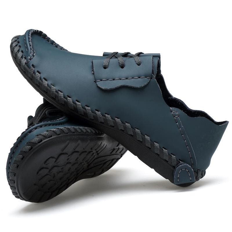 Scarpe da Uomo Taglie Forti Primavera e Autunno in Pelle Integrale Casual Trendy Britanniche da Lavoro Basse Scarpe Trendy