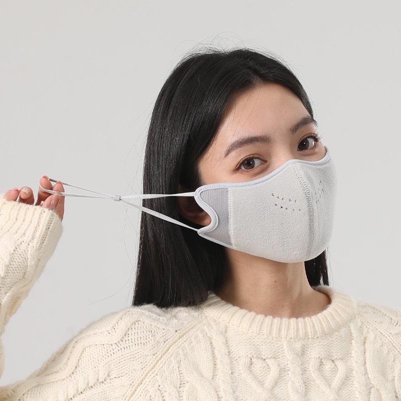 

3D Women s Breathable Windproof Cycling Mask with Eye Protection, Cold-Proof, Thickened Australian Wool серый