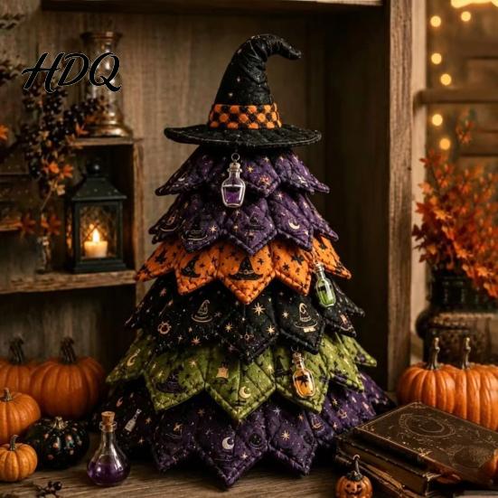 Idee Regalo Pensate Fatte a Mano Kit Creativo Patchwork Vintage Kit Artigianale Albero di Natale in Tessuto Trapuntato Fai-da-te Set da Cucito di Natale da Tavolo per Principianti