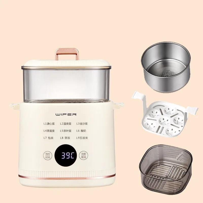 300W Home Egg Cooker Fast Dormitory Multifunctional Electric Steamer 24h Reservation Breakfast Machine Auto Power Off 220V