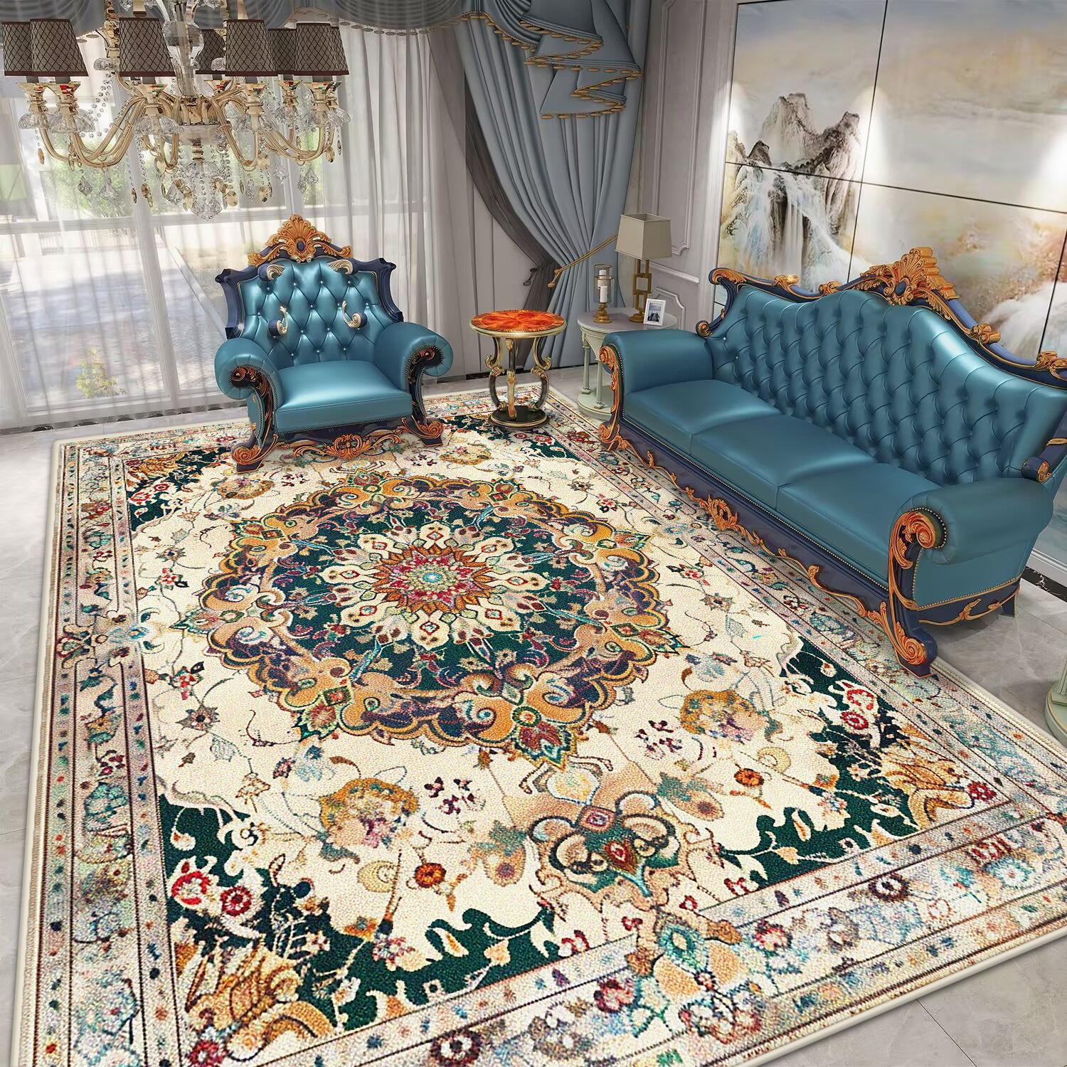 

Ретро Богемия Ковры Большого Размера Украшение Гостиной Дом Отель Холл Ковер Спальня Диван Столик Прикроватный Нескользящий Напольный Коврик Тапете 60*90cm