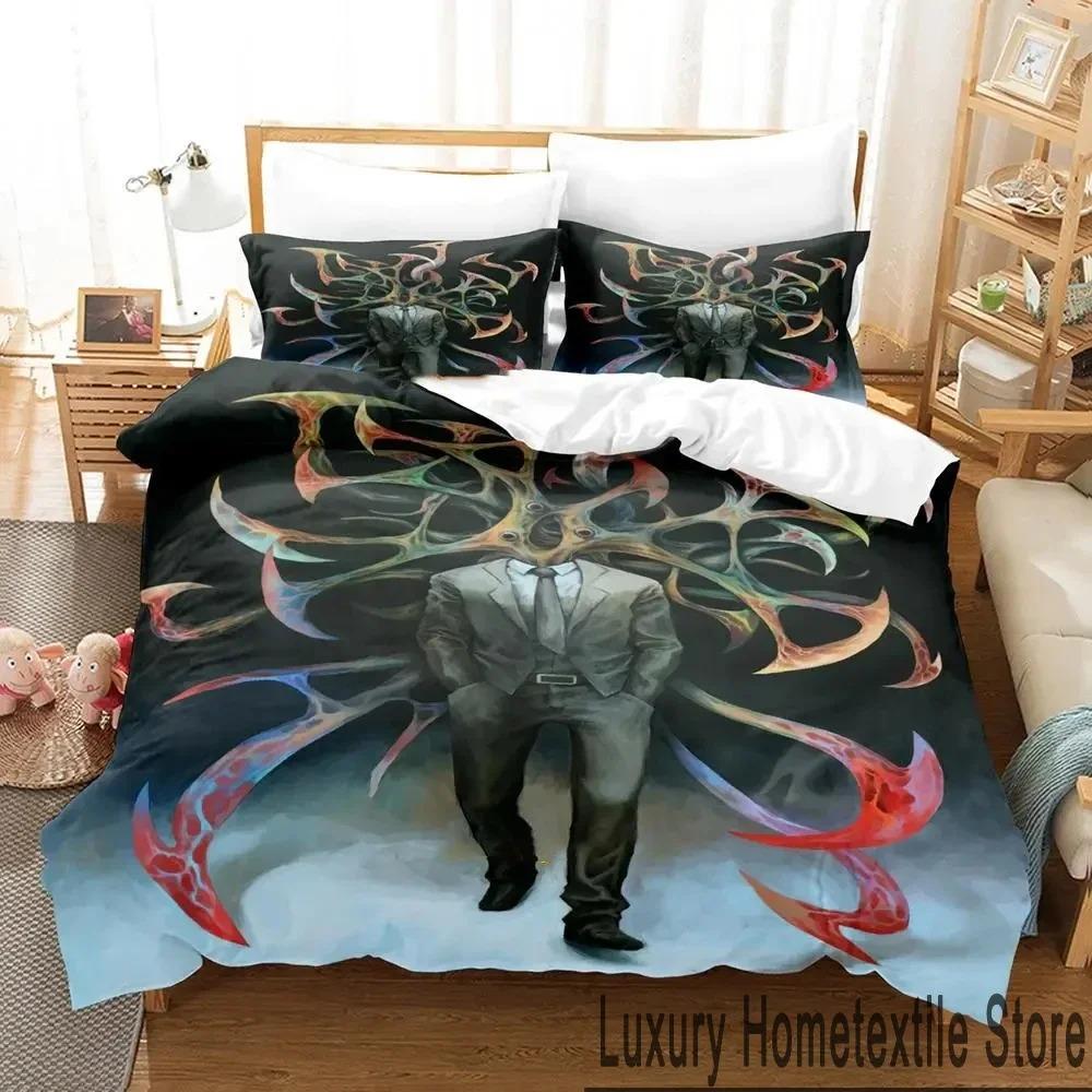 Stylish Breathable King Queen 3D Print Anime Parasyte Bed Size Boys Adult Quilt Comforter