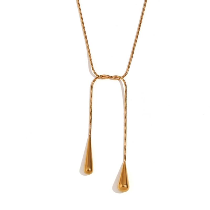 Minimalists Teardrop Necklace Crafted From Stainless Steel for Everyday Elegant
