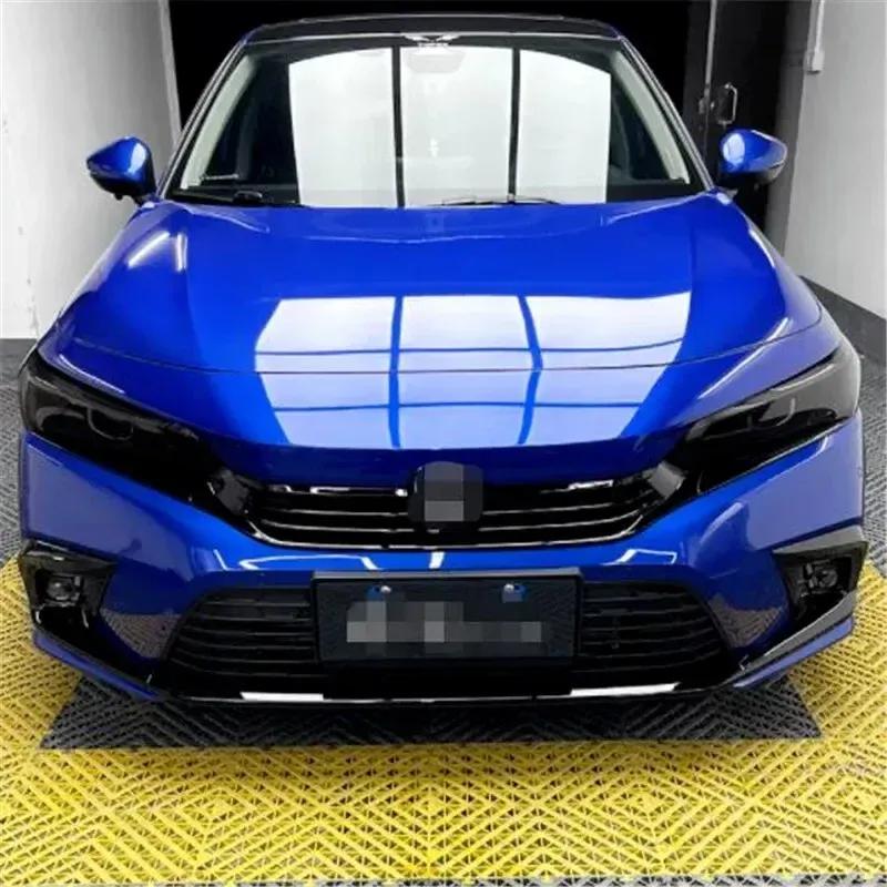 2x Glänzend Schwarz Nebelscheinwerfer Stoßfänger Lichtabdeckung Zierleiste Für Honda Civic -2024