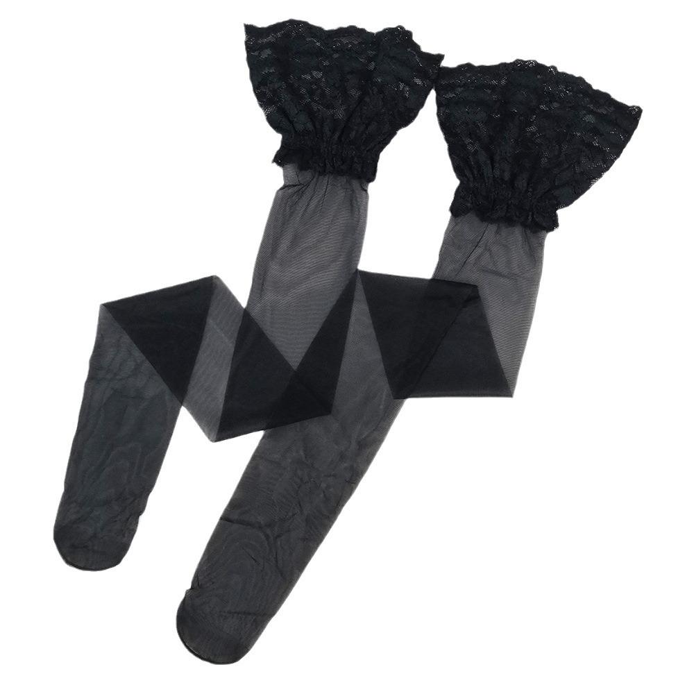 BEILEISI Silicone Anti-Slip Lace Trim Thigh-High Stockings 2132