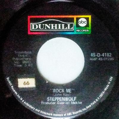 7-Zoll Schallplatte STEPPENWOLF - Rock Me / Jupiter Child 45D4182 ABC Records, Aus 1969 US Rock Gebraucht
