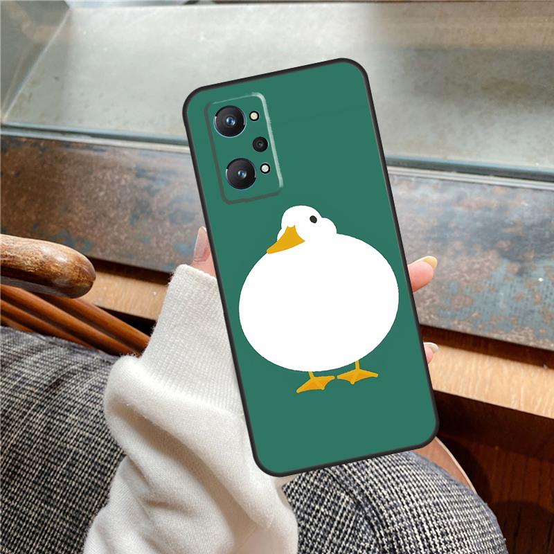 Cartoon Duck Knife Case For Realme 12 Pro Plus 11 13 14 C63 C61 C55 C51 C53 C25 C65 C67 C71 C75 GT6 GT7 15 Pro