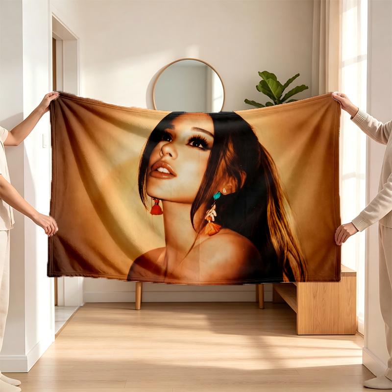 Ariana Grande (14) Coperta di flanella un morbido accento per la camera da letto e il soggiorno e un accogliente regalo per la casa