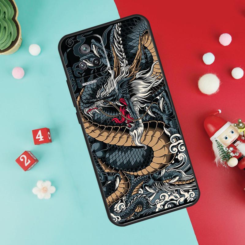 Japanese Dragon Art Funda For Xiaomi 17 Pro Max 13 14 15 Ultra 14T 15T Pro POCO F7 F5 F6 X3 X5 X6 X7 Pro Case