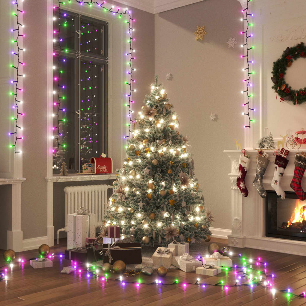 Vidaxl Lampki Led, 2000 Diod, Gęsto Umieszczonych, Kolorowych 45 M Pvc