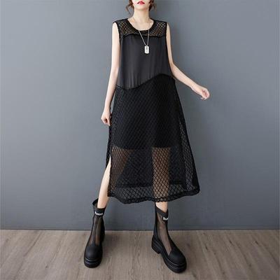 Sleeveless Plus Size Sexy Hollow Out New In Dresses for Women Casual Loose Long Summer Dress