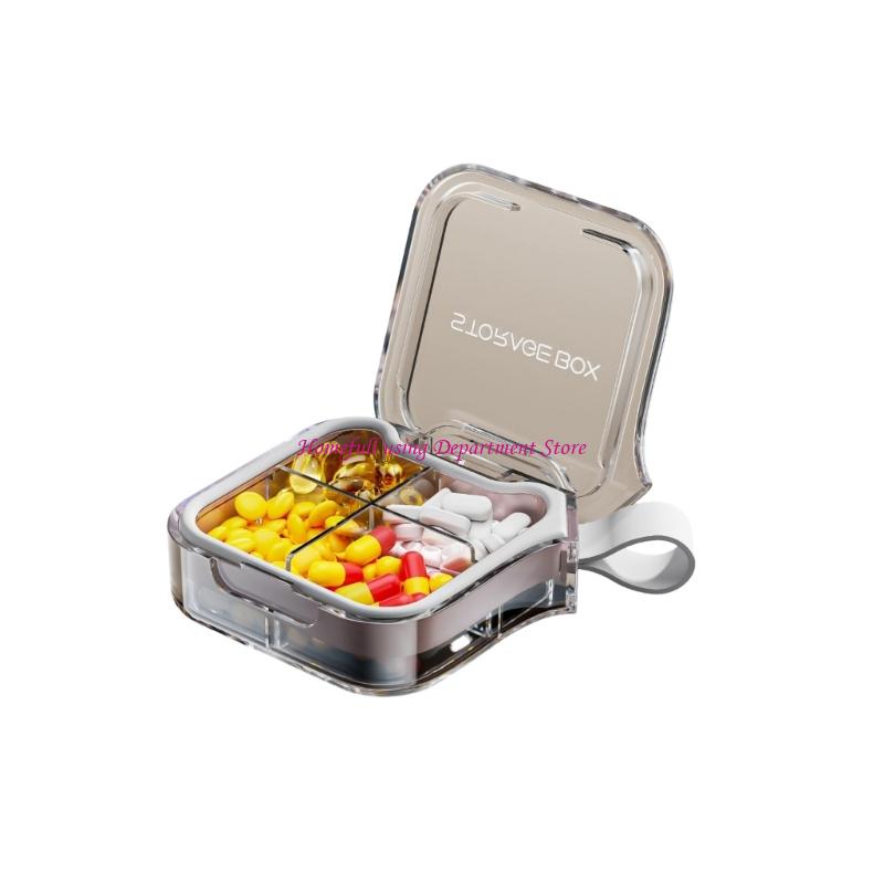Large Capacity Pills Organizers 7 Day Sealed and Moisture Resistant Portable Box PC Silicone Materials Safe Healthy Storage 4