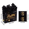 Bunte Happy Birthday Geschenktüte Verpackung Papierbox mit Grußkarte Geburtstagsparty Tragbare Tragetaschen Geburtstagssouvenirs