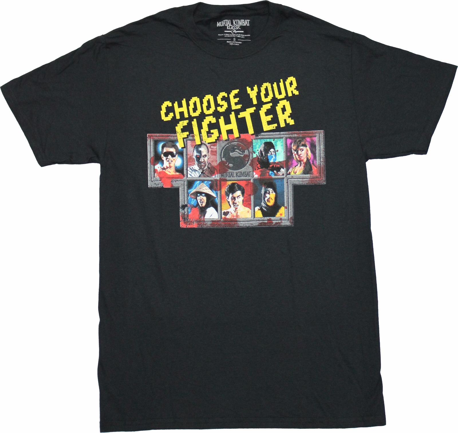 Mortal Kombat New Adult T-Shirt - Character Select Screen M