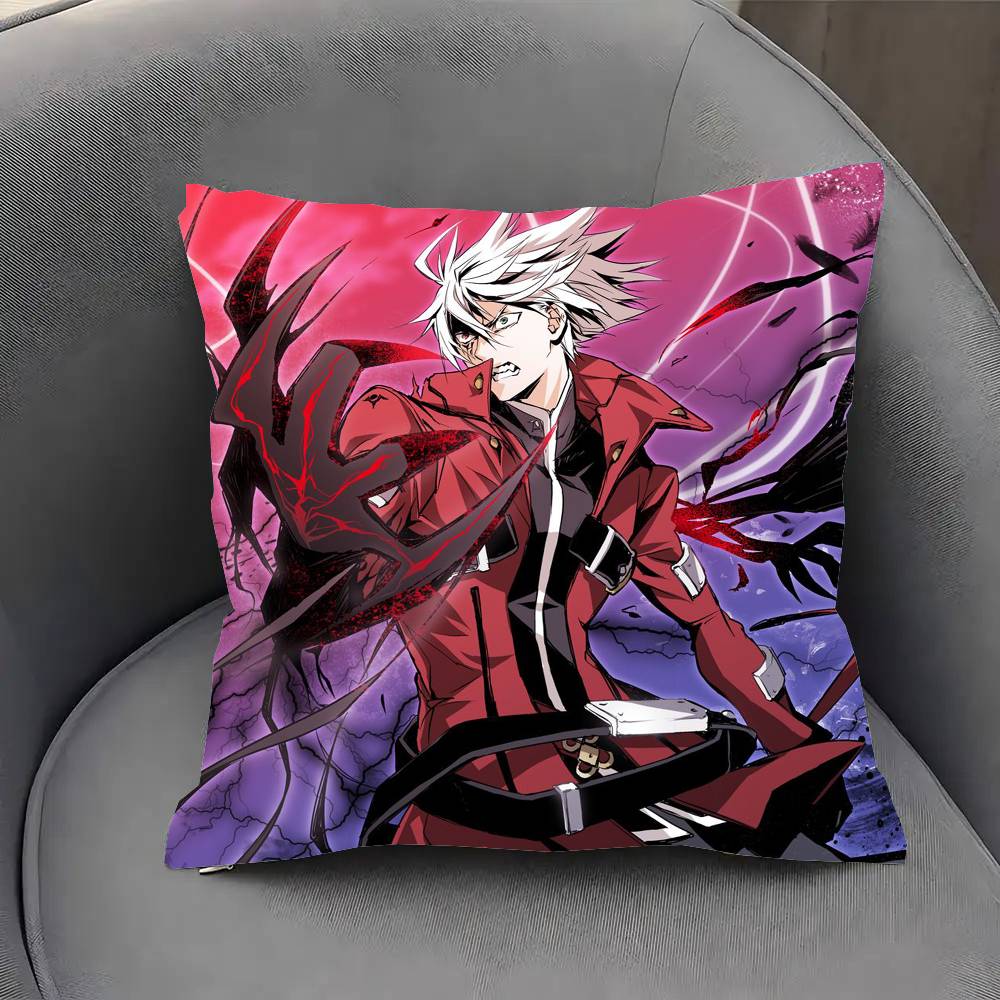 Anime Game B-BLAZBLUE Pillow Case Fashion Square Pillowcase Bedroom Sofa Room Ins Decoration Leisure