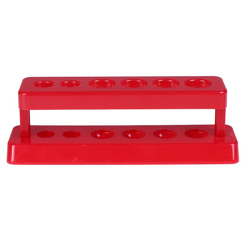 Laboratory Test Tube Holder 6 Hole Plastic Rack Red Stand Burette Stand Shelf
