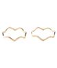 Alleun 14K 18K Wavy Gold Rings Couple Thread Layering