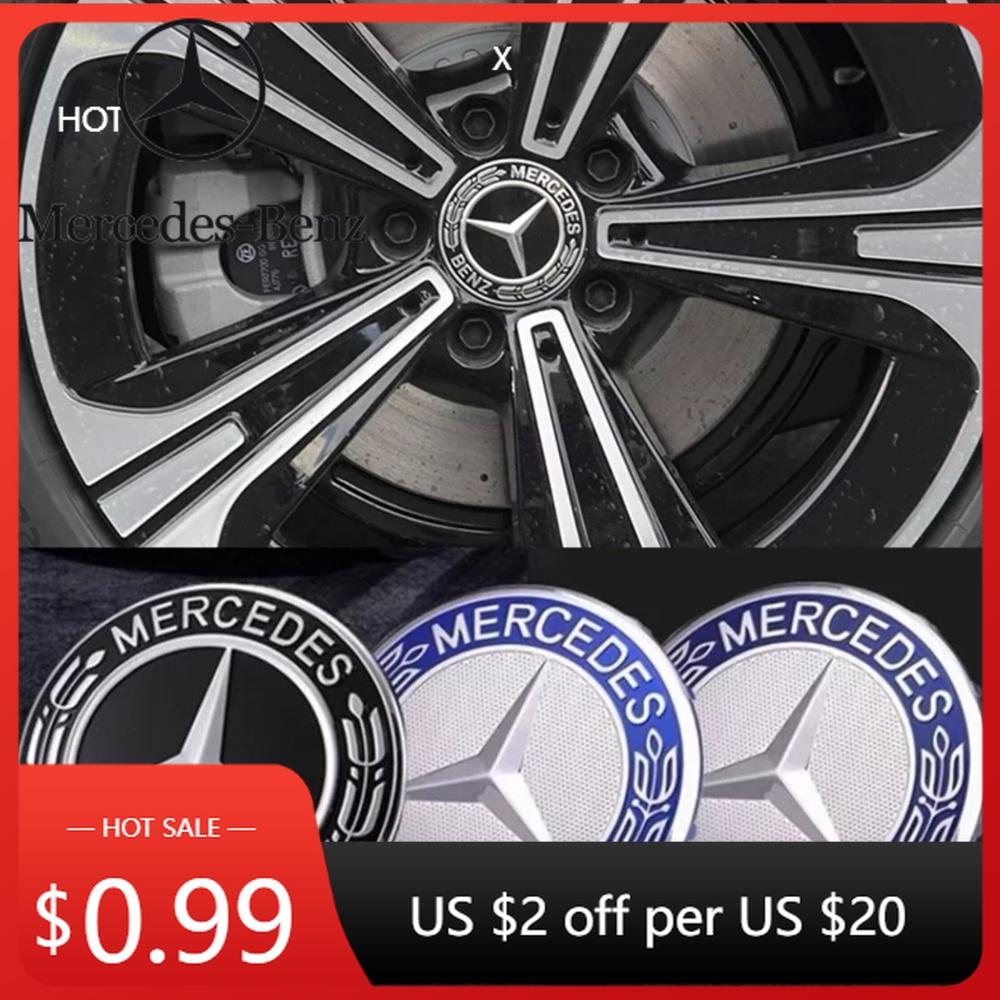 Car Sticker 1Pc 75mm Car Wheel Center Caps For Mercedes Benz W203 W204 W205 W212 W213 W222 W223 X253 W176 W177 C118 W166 W167 A