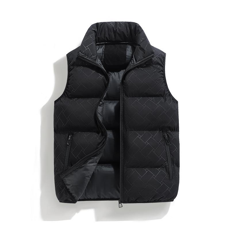European version cotton-padded vest men's autumn and winter new trend B vest sleeveless jacket youth thickened warm cotton clothes