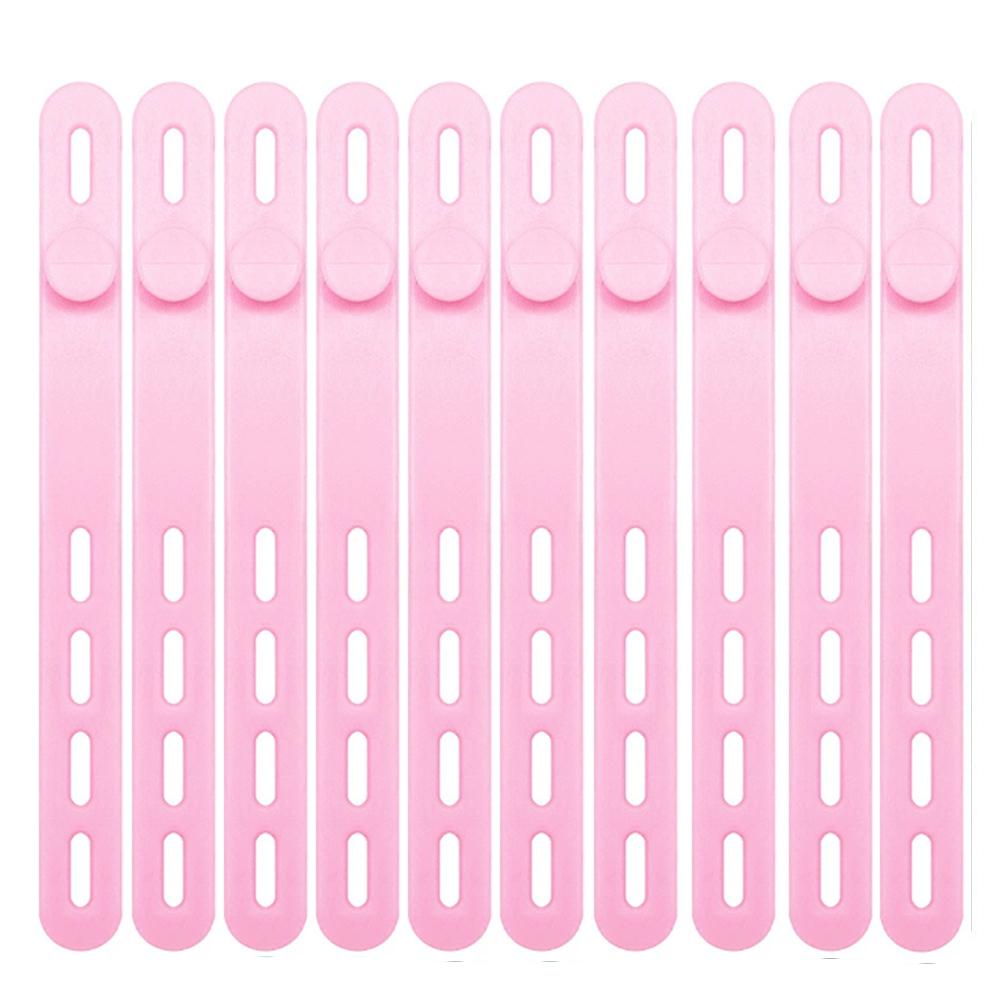 JCD 10pcs Silicone Cable Ties Assorted Color Reusable Heavy Duty Cable Organizer Management for Fastening Cords and Wires
