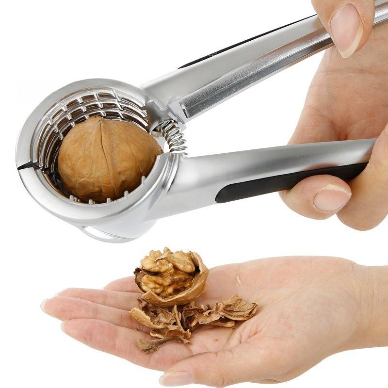 2026 Silvery Metal Multi Functional Walnut Clip Household Nut Shelling Tools Suitable for Walnuts Chestnuts and Hazelnut Tools
