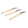 3Pcs Pottery Batik Printing Pen Drawing On Fabric Cloth Beech and Stainless Steel Clay Carving Tools