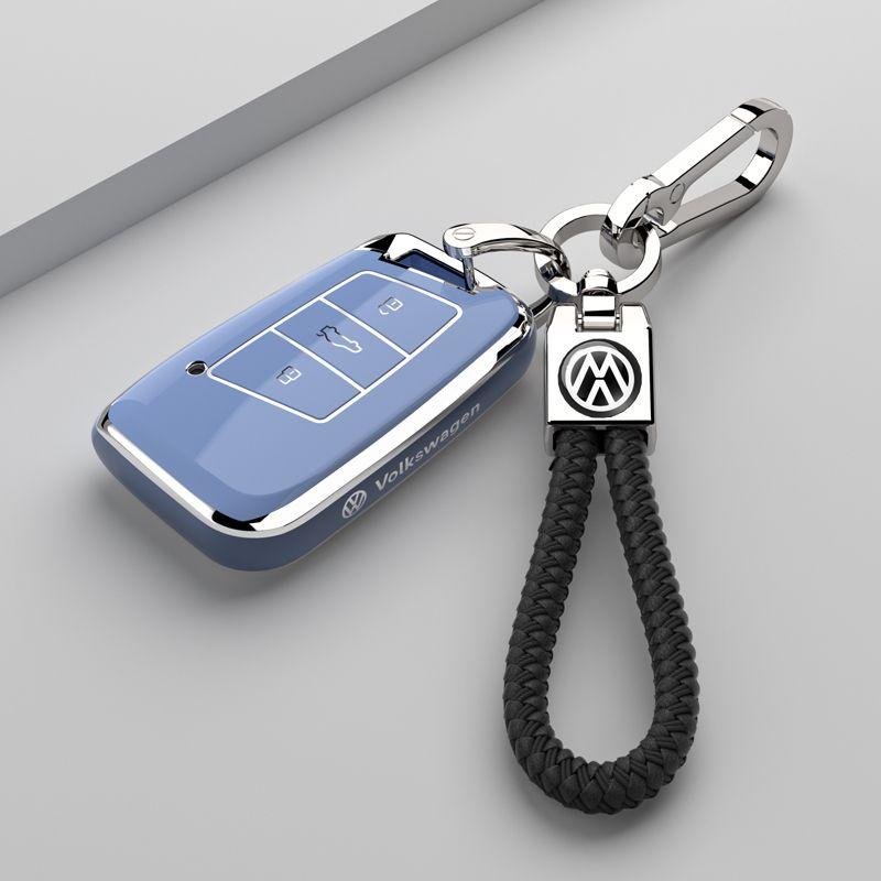 opq1 Soft TPU Car Key Case Cover Holder Shell Bag For VW Volkswagen Passat B8 Tiguan Magotan Protector Keychain Keychain Accessories