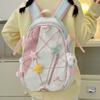 Junior High School Student Schoolbag Color Block Women Large Capacity Backpack