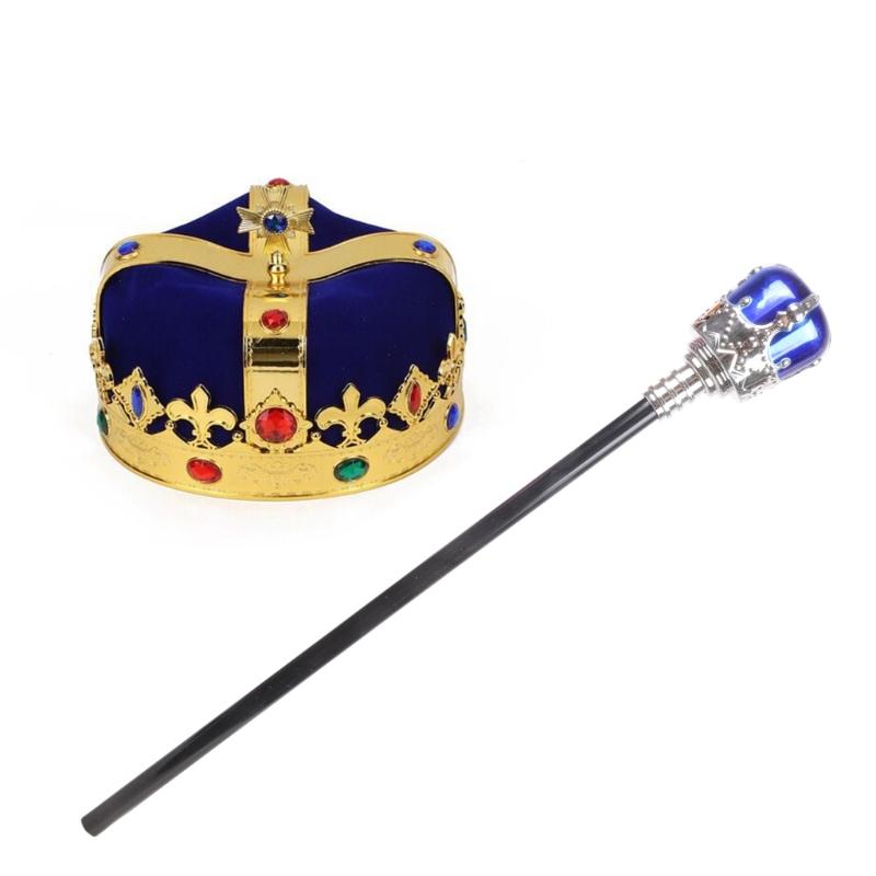 Shining Party Crown Hats for Birthday Wedding Celebration Cosplay King Crowns Show Performances Costume