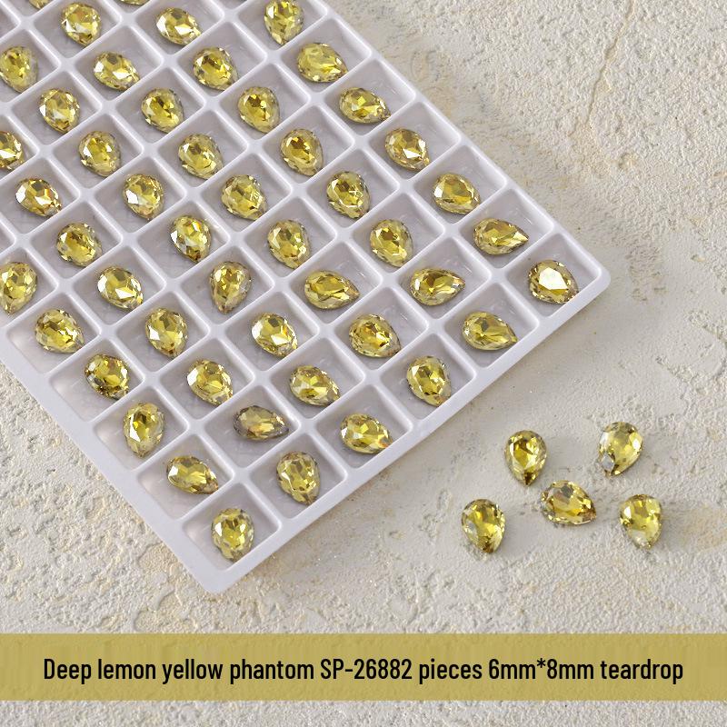 

Нейл-арт K9 Острый низ Витое сердце и Прямоугольный страз желтого цвета, Овальный толстый квадрат, 2 шт.