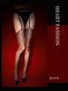 Sexy Heart Polka Dot Strappy Ultra-Thin Silky Temptation Black Stockings