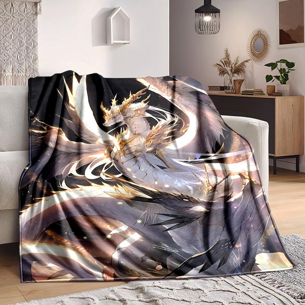 

1pc Mythical Dragon Blanket - Perfect Gift for Birthdays, Christmas & Halloween- Soft, Warm & Versatile yy250909203 75x90cm