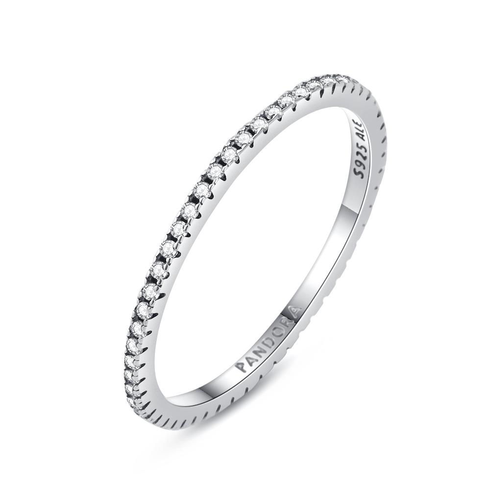White Series Original 925 Silver Women Finger Rings for Women Silver Daisy Rose Mom Heart Zirconia Stone Luxury Jewelry