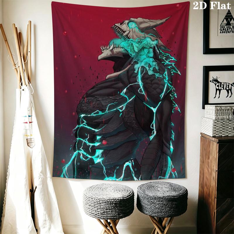 Kaiju No 8 Wall Tapestry Aesthetic Wall Hanging Printed Fabric Blanket Decorative Tapestries for Bedroom Living Room Home Decor